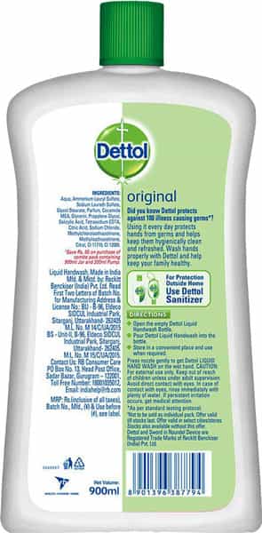 Dettol Orginal Liquid Soap Bottle Of 900 Ml