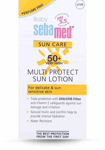Sebamed Baby Sun Lotion|Ph 5.5|Triple Protection From Uv Rays|Water & Sweat Resistant|200 Ml