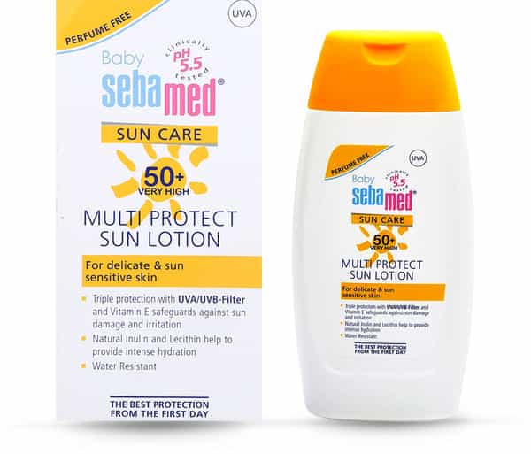 Sebamed Baby Sun Lotion|Ph 5.5|Triple Protection From Uv Rays|Water & Sweat Resistant|200 Ml