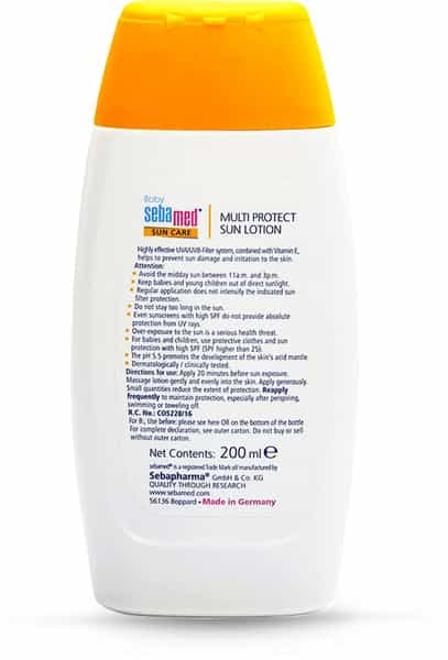 Sebamed Baby Sun Lotion|Ph 5.5|Triple Protection From Uv Rays|Water & Sweat Resistant|200 Ml