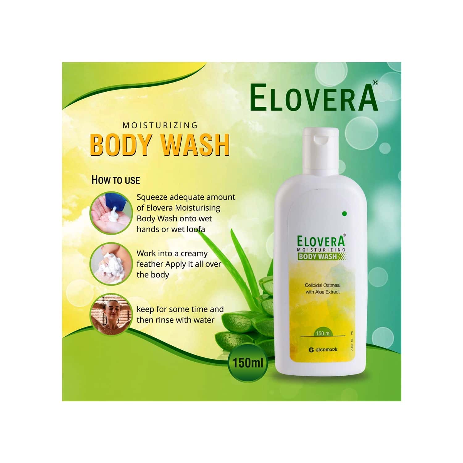 Buy ELOVERA MOISTURIZING BODY WASH BOTTLE OF 150 ML Online & Get Upto