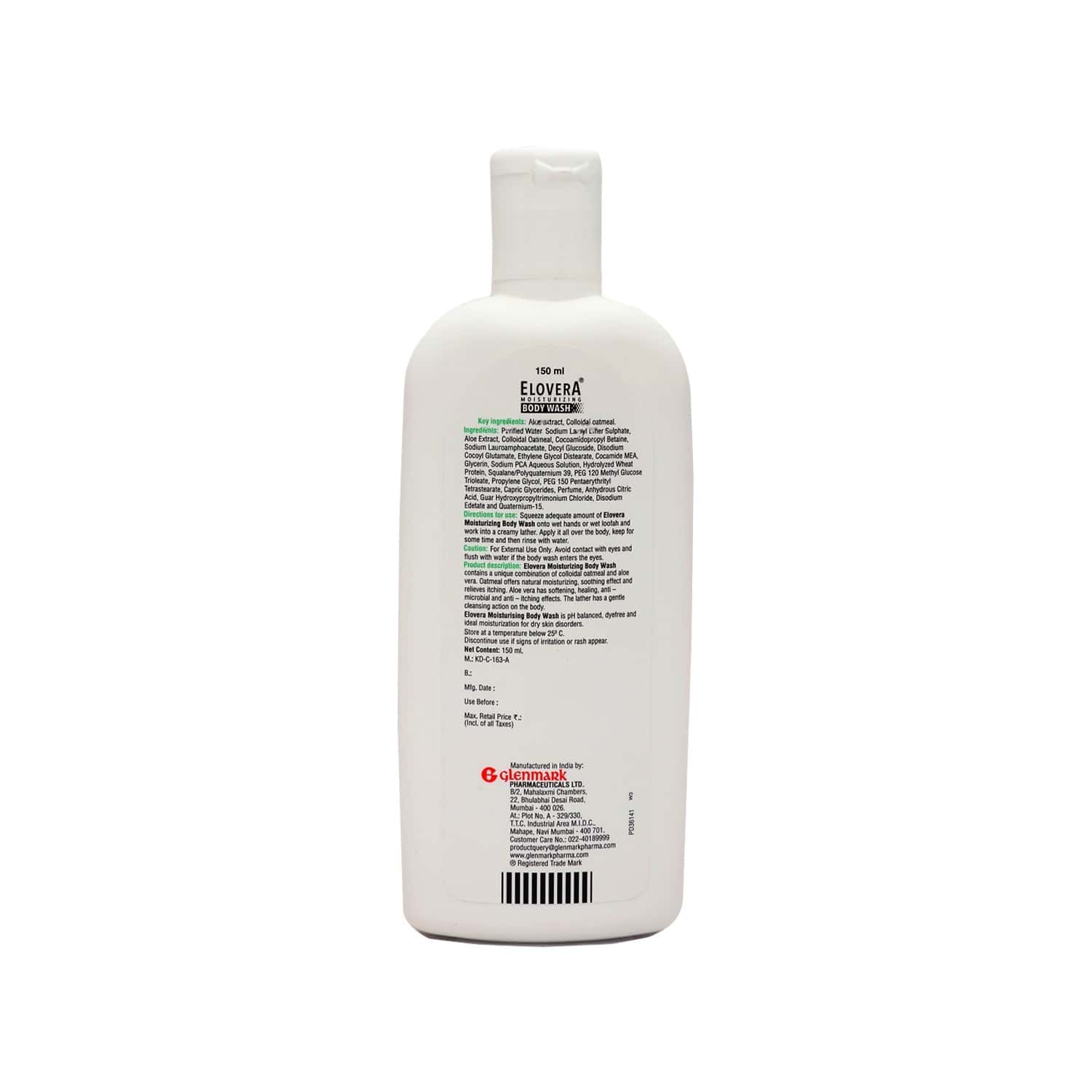 Buy Elovera Moisturizing Body Wash Bottle Of 150 Ml Online at Flat 18