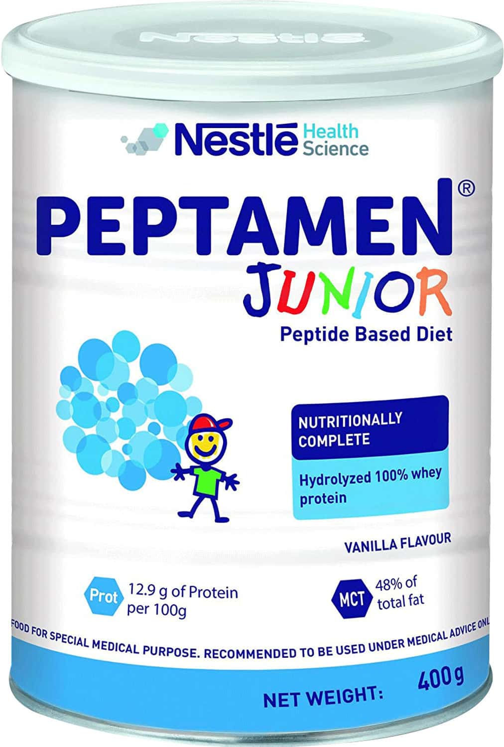 Nestle Peptamen Junior Peptide Based Vanilla Flavour Tin 400 Gm