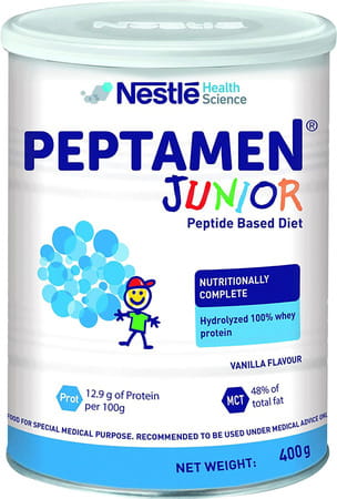 Nestle Peptamen Junior Peptide Based Vanilla Flavour Tin 400 Gm