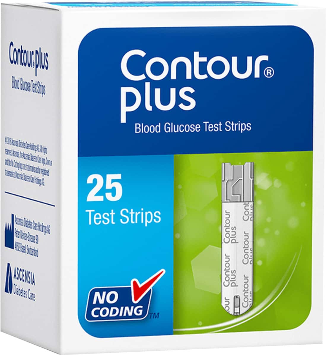 Contour Plus | Box | Test Strip | 25 No's