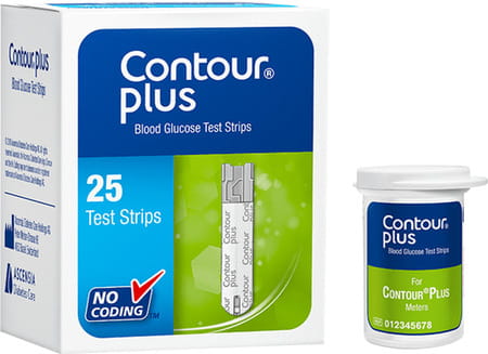 Contour Plus | Box | Test Strip | 25 No'S