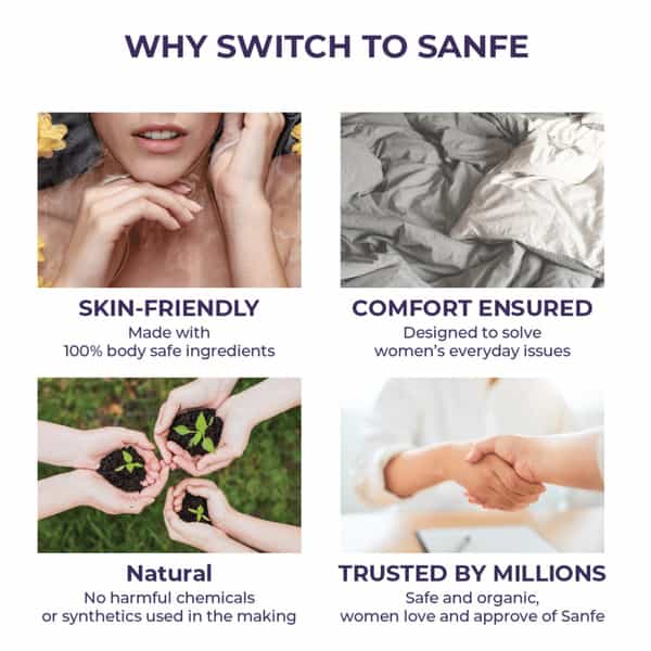 Sanfe Natural Lavendar & Chamomile Intimate Wipes  Box Of 20