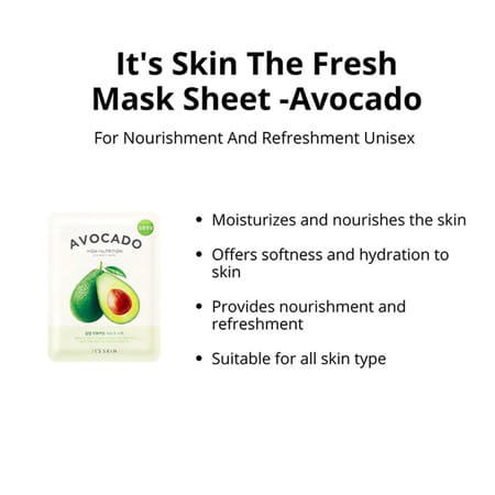 It's Skin The Fresh Mask Sheet - Avocado - Pack Of 3