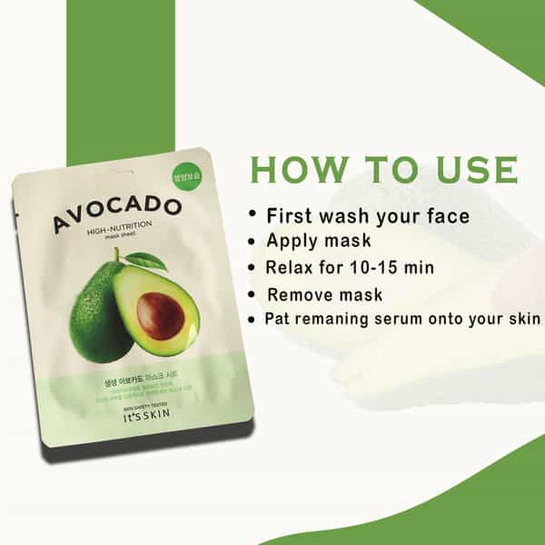It's Skin The Fresh Mask Sheet - Avocado - Pack Of 3