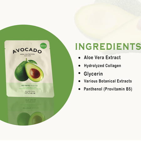 It's Skin The Fresh Mask Sheet - Avocado - Pack Of 3