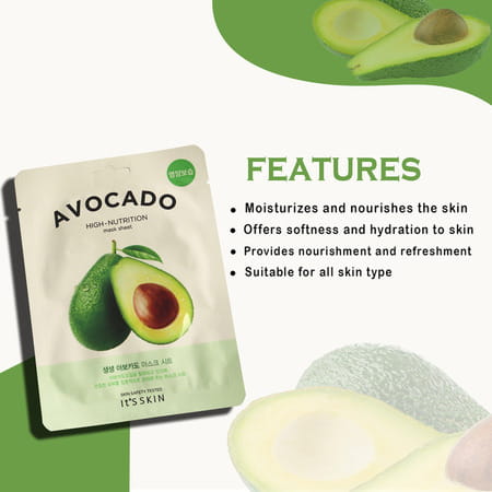 It's Skin The Fresh Mask Sheet - Avocado - Pack Of 3