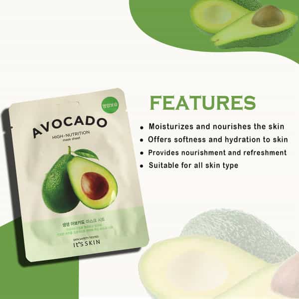 It's Skin The Fresh Mask Sheet - Avocado - Pack Of 3