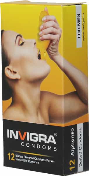 Invigra Alphonso Condoms - 12 Condoms
