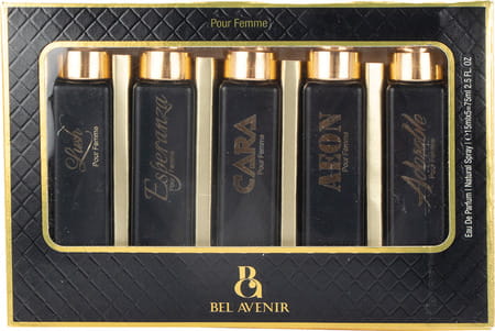 Bel Avenir Eau De Perfume Natural Spray Gift Set For Women 75ml ( Pack Of 5 )