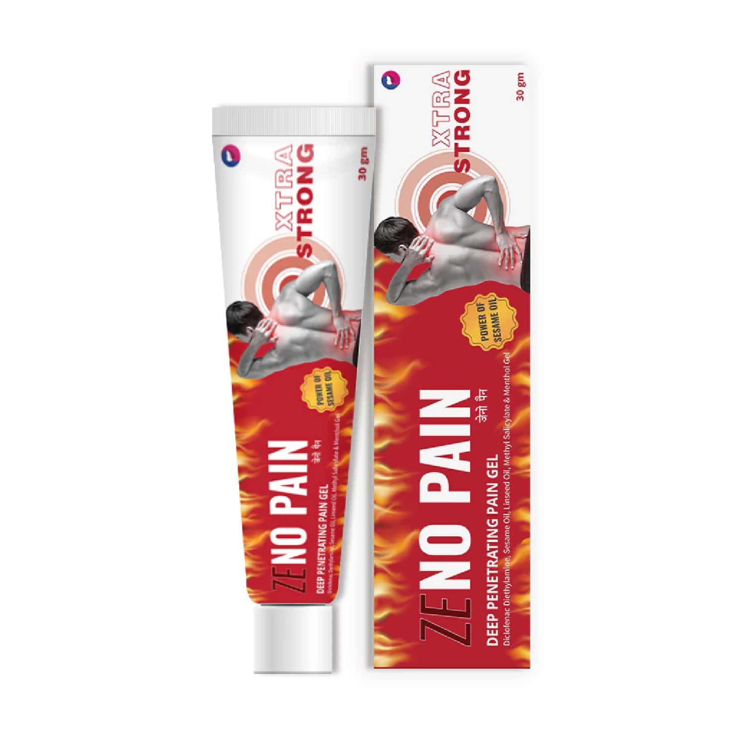 Zeno Pain Gel With Sesame & Linseed Oils - Non-Sticky| Non-Staining & Fast-Acting Pain Relief 30g