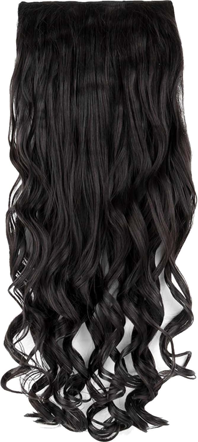 Streak Street Clip-In 30'' Beach Wavy Natural Black Hair Extensions