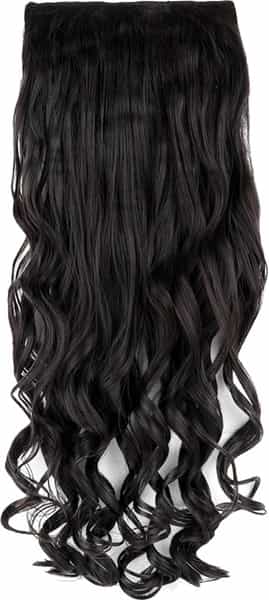 Streak Street Clip-In 30'' Beach Wavy Natural Black Hair Extensions
