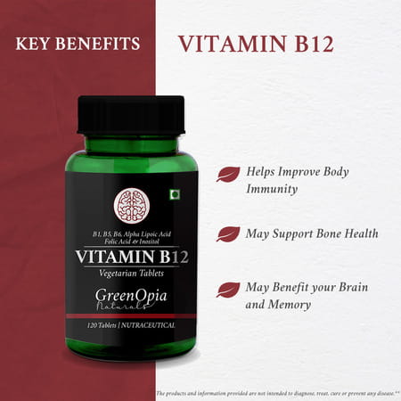 Greenopia Vitamin B12 Ala 120 Vegetarian Tablets