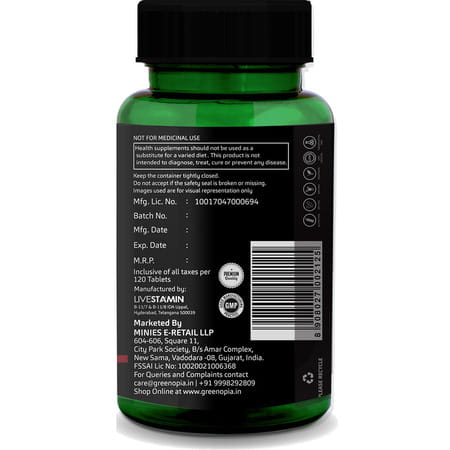 Greenopia Vitamin B12 Ala 120 Vegetarian Tablets
