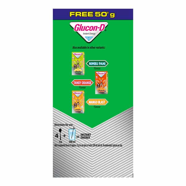 Glucon-D Regular With 3 Benefits Of Energy | Recovery | And Immunity | 200 G ( Get Extra 50 G Free)