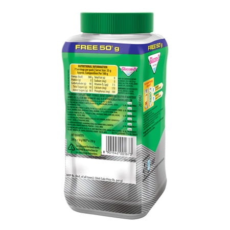 Glucon-D Regular With 3 Benefits Of Energy | Recovery | And Immunity | 200 G ( Get Extra 50 G Free)
