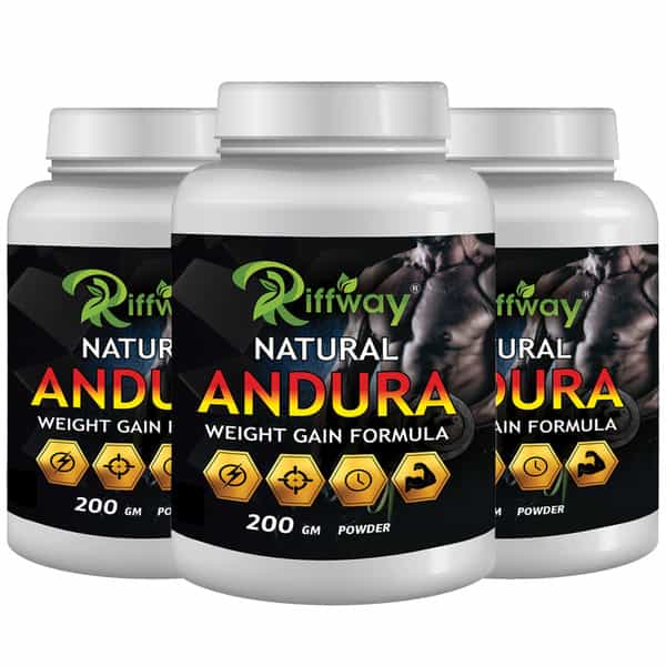 Riffway Natural Andura Weight Gain Powder (3X200gm)