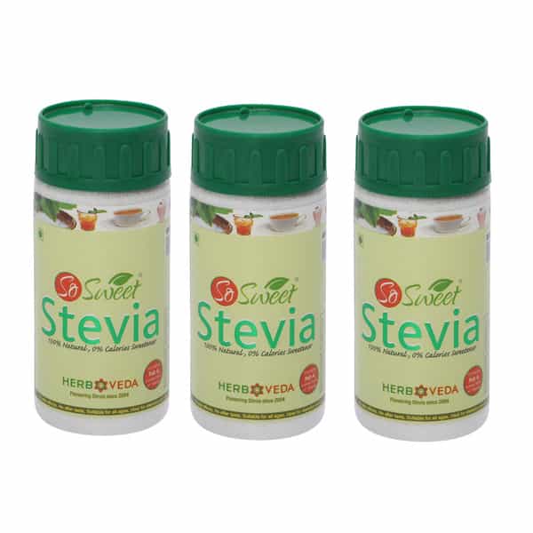 So Sweet Stevia Powder100 Gm Sugar Free Zero Calorie Sweetener ( Pack Of 3)