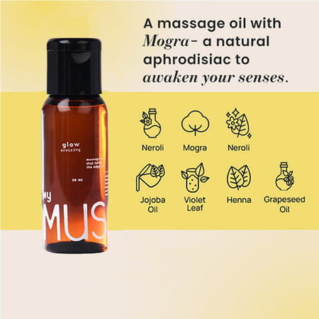 Mymuse Glow Arousing Sensual Massage Oil - With Pure Mogra (30ml)