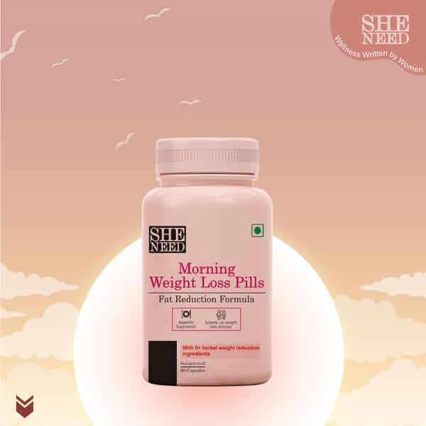 Sheneed Morning Weight Loss Pills With Fat Reduction Formula For Daily Calorie Burn - 60 Capsule