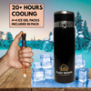 Outer Woods Insulin Cooler Bottle Case With 8 Mini Ice Gel Packs | 20+ Hrs Cooling | Medium - Black