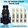 Outer Woods Insulin Cooler Bottle Case With 8 Mini Ice Gel Packs | 20+ Hrs Cooling | Medium - Black