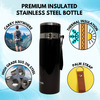Outer Woods Insulin Cooler Bottle Case With 8 Mini Ice Gel Packs | 20+ Hrs Cooling | Medium - Black