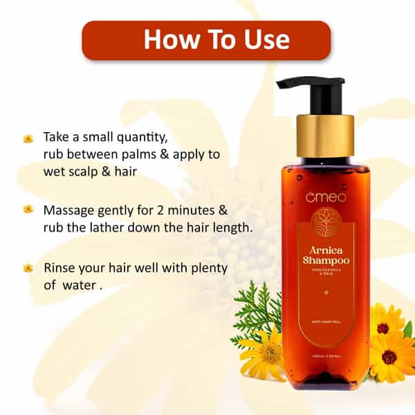 Omeo Arnica Shampoo With Natural Extracts Of Arnica 100Ml | Supports Hair Growth