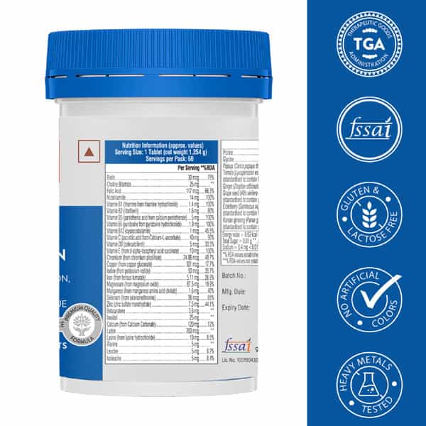 Swisse Ultivite Men's Multivitamin Supplement For Energy Stamina & Vitality - 60 Tablets