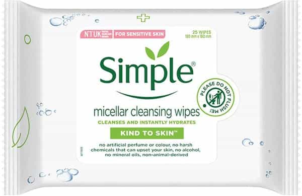 Simple Kind To Skin Micellar Cleansing Wipes - 25 Wipes