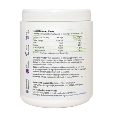Natures Velvet Advanced Prebiotics 300gms Powder