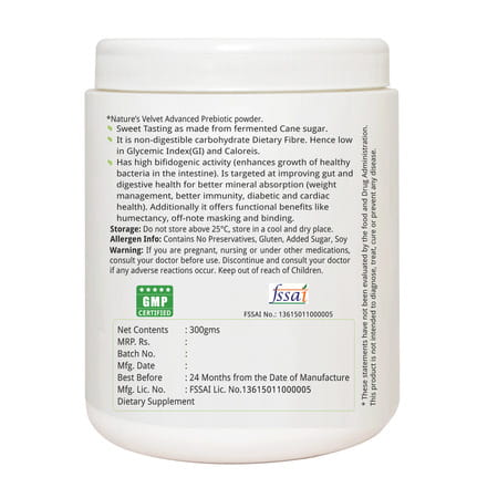 Natures Velvet Advanced Prebiotics 300gms Powder