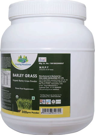 Grazing Meadows Barley Grass 500 Gms Powder (Pack Of 2)