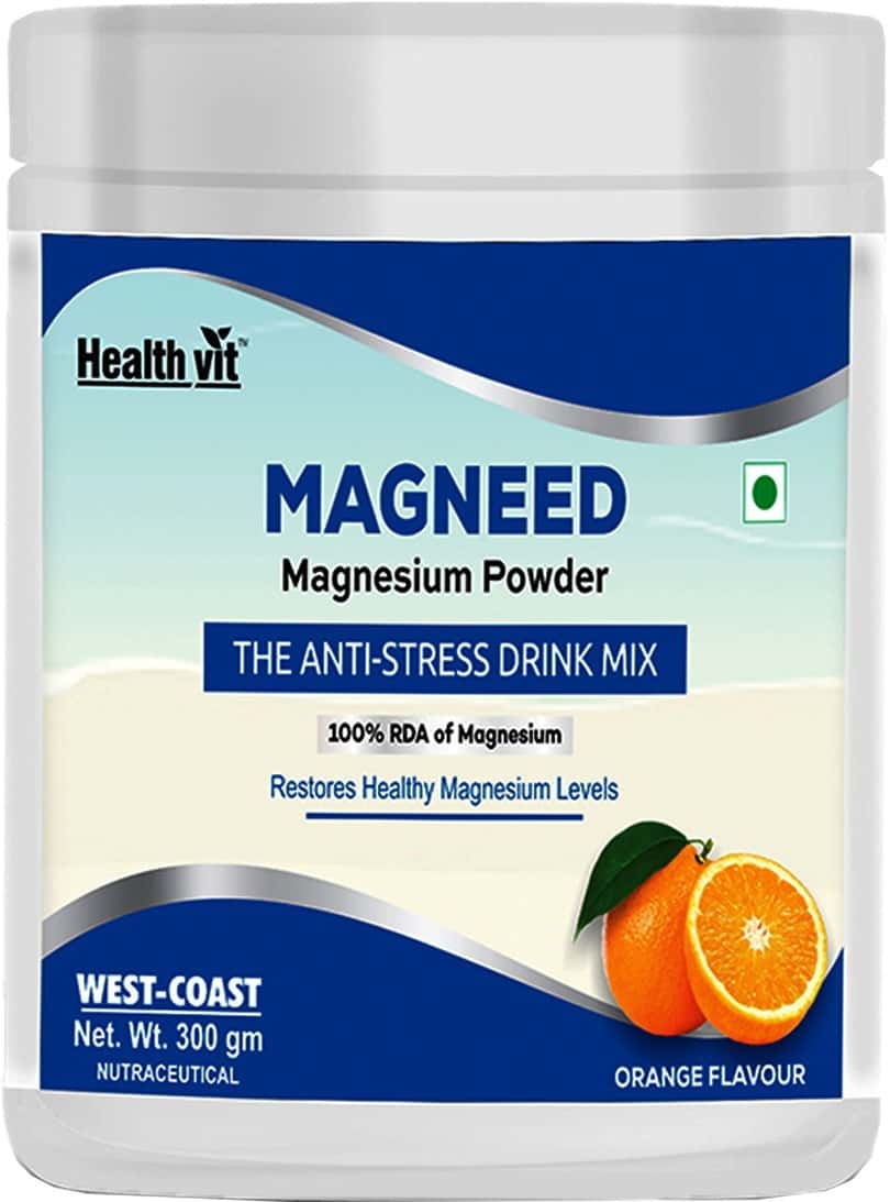 Healthvit Magneed Magnesium Powder 300gm (Orange Flavour)