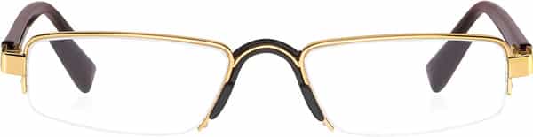 Klar Eye Half Rim Rectangle Reading Glasses Men And Women Powers +0.75 To +3.50 +1 Power Yellow Gold