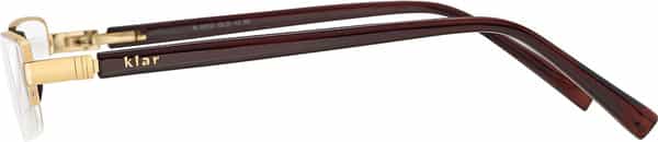 Klar Eye Half Rim Rectangle Reading Glasses Men And Women Powers +0.75 To +3.50 +1 Power Yellow Gold