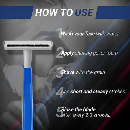 Zlade Eazyglide Ii Twin-Blade Razor For Men - Buy 20 Get 4 Free