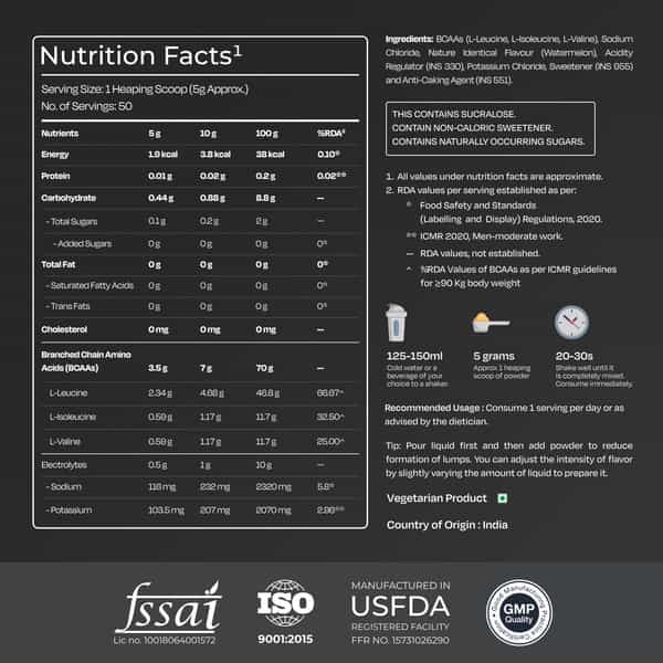 Nutrabay Gold Bcaa 4:1:1 - Watermelon - 300G
