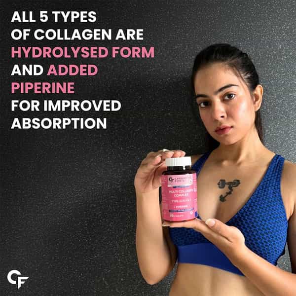 Carbamide Forte Multi Collagen Complex With 5 Types Of Collagen Bottle Of 90 Tablets
