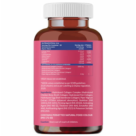 Carbamide Forte Multi Collagen Complex With 5 Types Of Collagen Bottle Of 90 Tablets