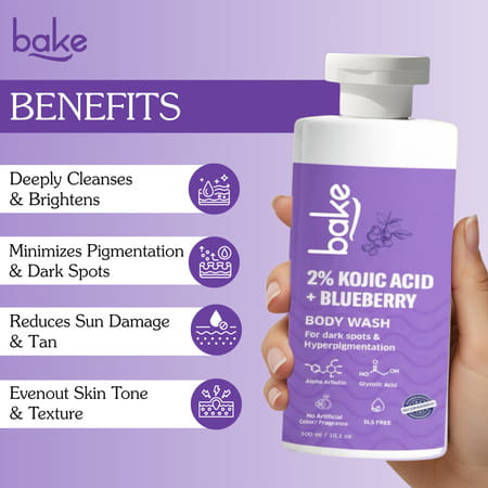 Bake 2% Kojic Brightening Body Wash With Glycolic & Arbutin (300ml)