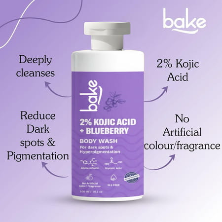 Bake 2% Kojic Brightening Body Wash With Glycolic & Arbutin (300ml)