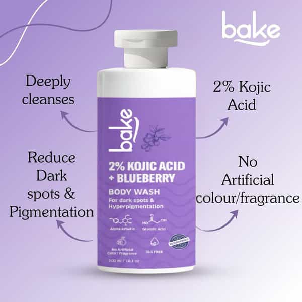 Bake 2% Kojic Brightening Body Wash With Glycolic & Arbutin (300Ml)