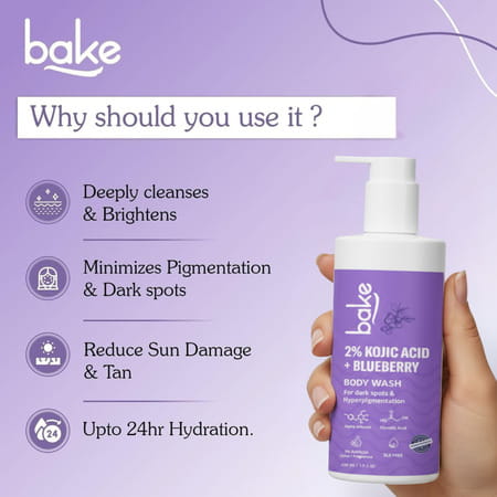 Bake 2% Kojic Brightening Body Wash With Glycolic & Arbutin (300ml)