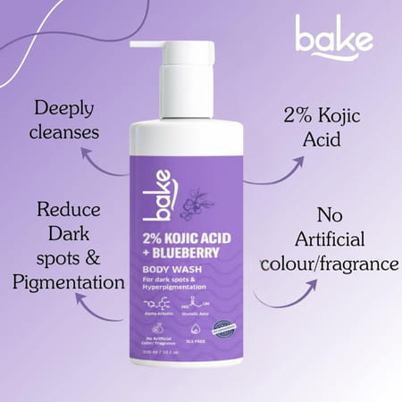 Bake 2% Kojic Brightening Body Wash With Glycolic & Arbutin (300ml)